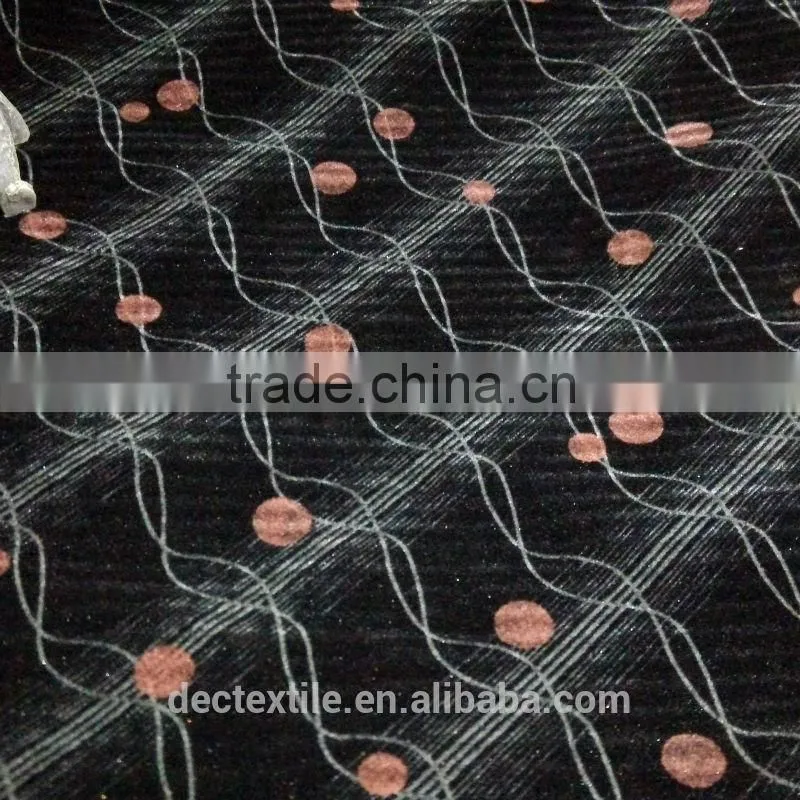 Nylon flocking discharge printed flocking fabric