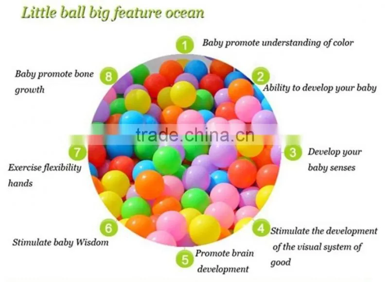 Blue Color 8cm Bulk Plastic Balls Bulk Ball Pit Balls Made In China