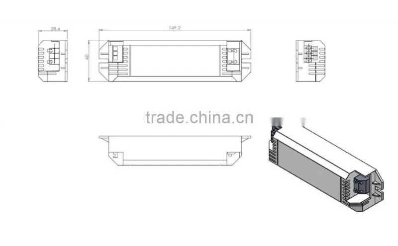 Reliable quality 300mA 140V led driver enclosure