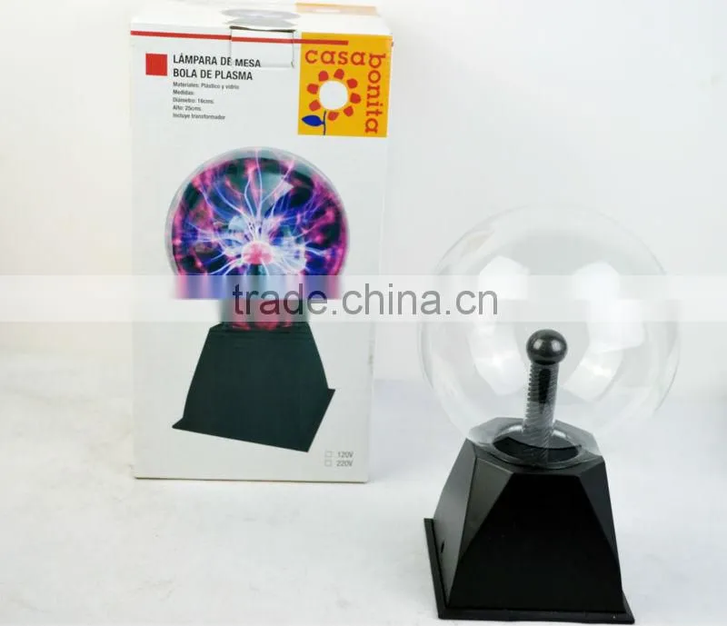 8" PLASMA NEBULA BALL Lightning Electricity Party Light TOUCH & SOUND Activated