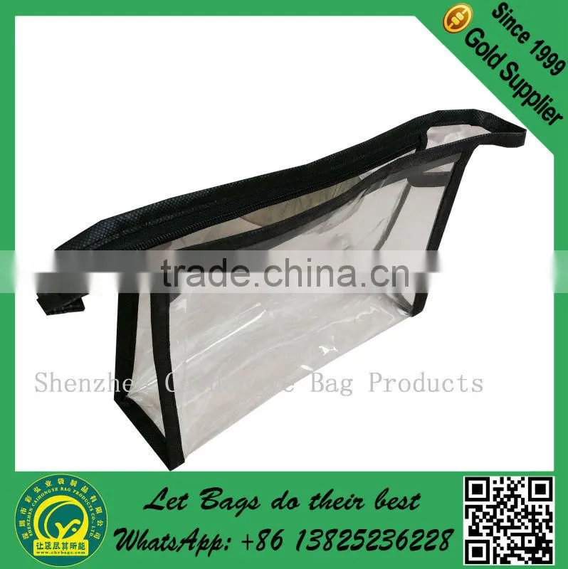 Hot sale clear pvc plastic bag with snap button