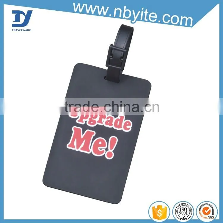 2016 hot plastic wholesale luggage tags OEM factory machine printed pvc card