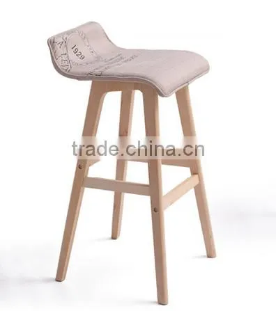 FIRST TOUCH low-back bar chair,wooden high bar stool AM-077B