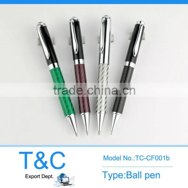 Exclusive carbon fiber roller ball pen gift set