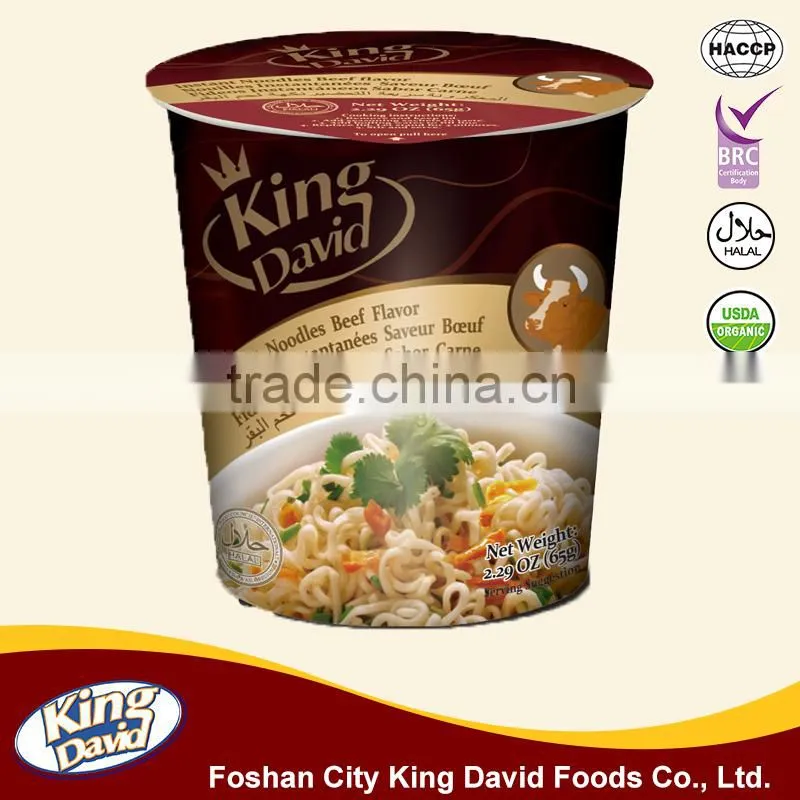 Hot King David Brand Flavour Cup Instant Noodle factory wholesale