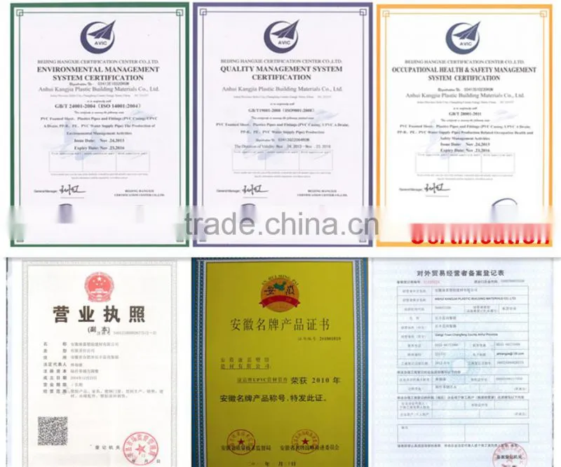 PVC insulation plastic electrical conduits