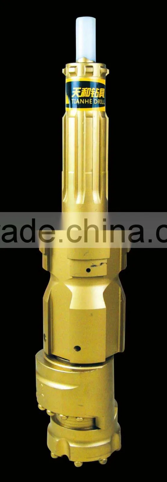 Eccentric overburden casing system with three pieces rock drilling tools