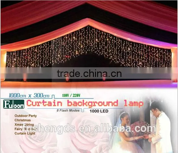 10Mx3M 1000 LED Outdoor Christmas String Fairy Wedding Curtain Light 220V/110V