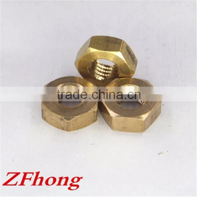 made in China high quality m1 - m10 nickel plated din934 brass hex nut