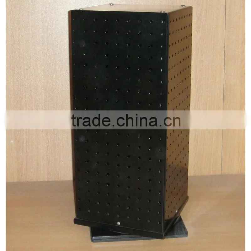 four sides metal counter spinning pegboard stand
