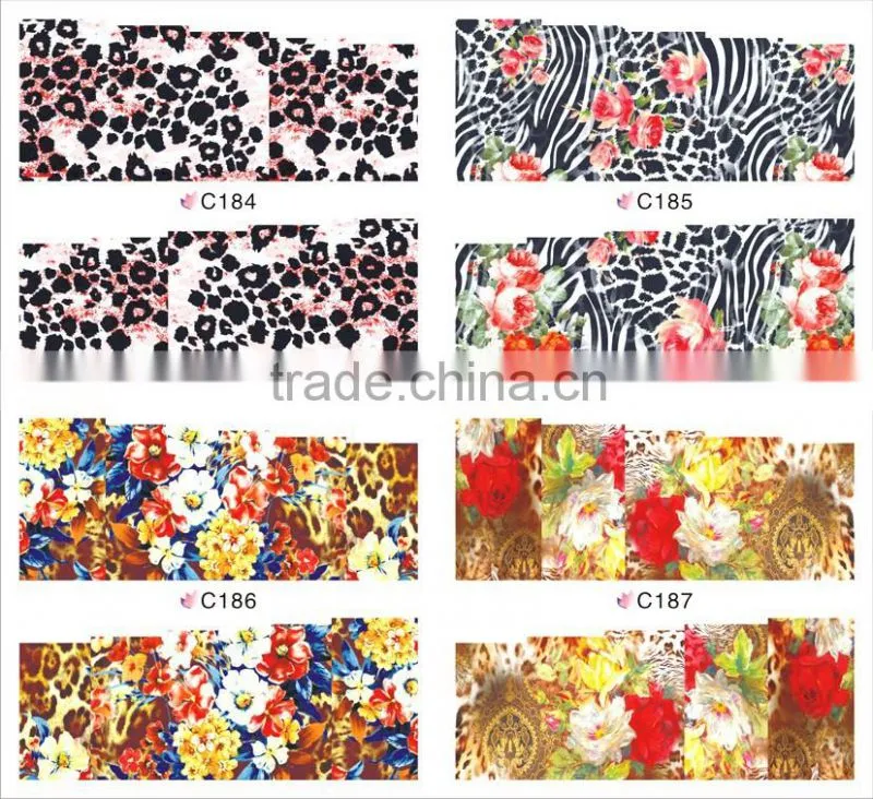 2015 leopard print nail art sticker wholesale