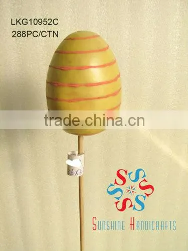 Hot Sale Artificial Polyster Easter Egg With Stem For Christmas And Home Decoration