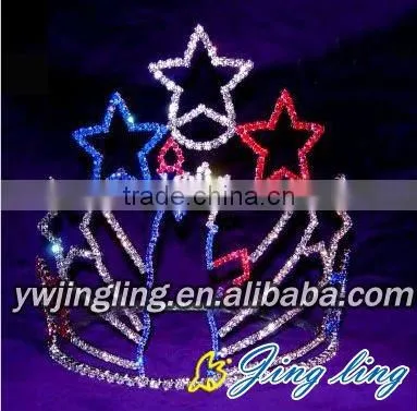 large tiara sapphire and ruby star pageant crowns