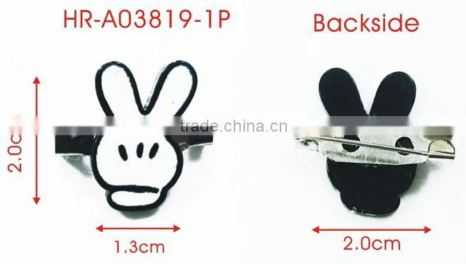 White And Black Scissor Rhodium Safety Clothing Custom Metal Badge Pin