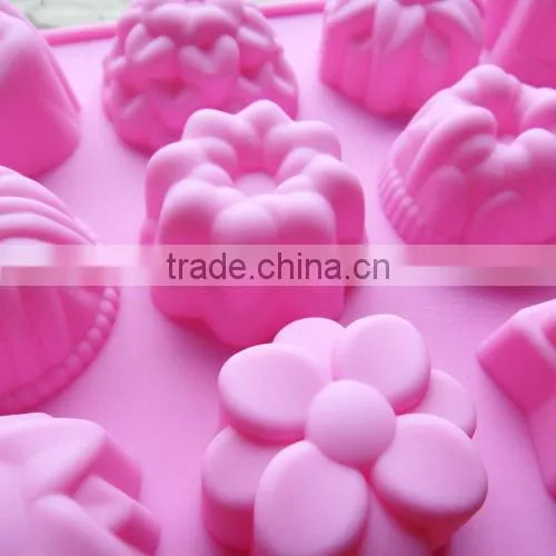 2013 The Most Popular Beautiful Flowerpot Silicone Cake Mould