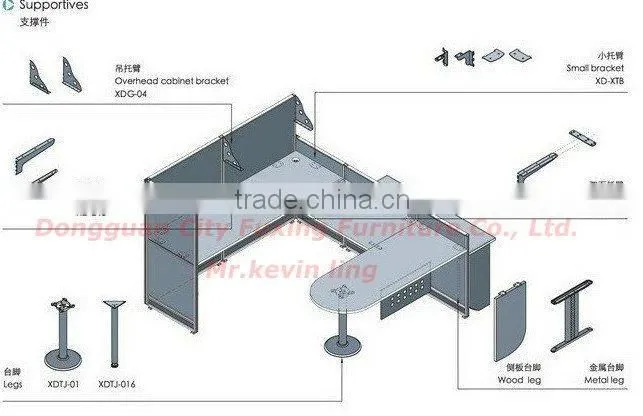 Aluminium frame office partition
