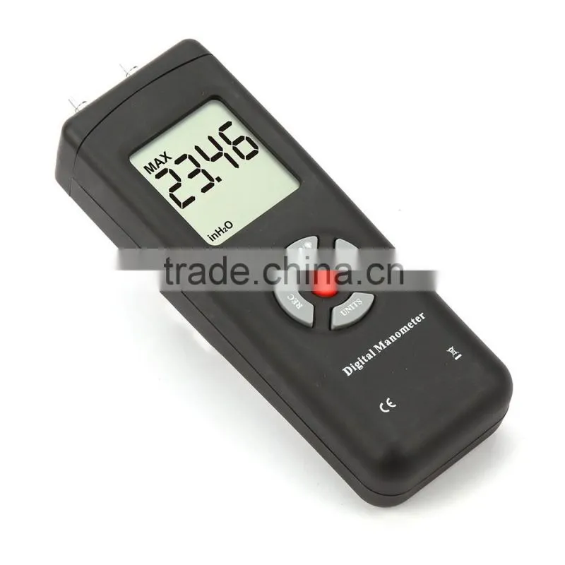 Professional Digital Air Pressure Meter & Manometer to Measure Gauge & Differential Pressure 10PSI/68.94Kpa/276.7InH20 (TL-102)