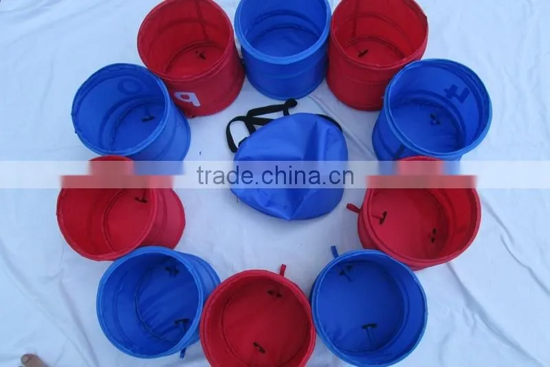 Portable receive barrels colored storage baskets