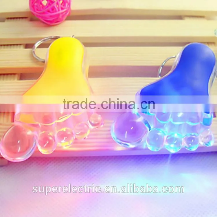 Made in china high quality hot custom made car shape led plastic key chain