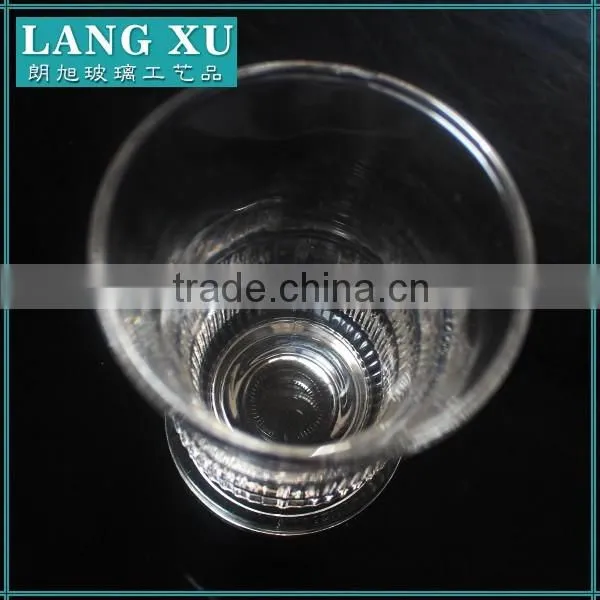 Factory direct machine pressed clear drinking glasses with base