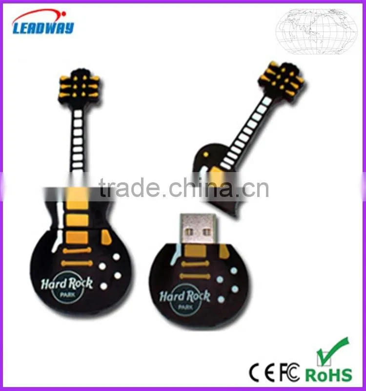 Top selling products 2016 pvc guitar usb stick with high speed flash