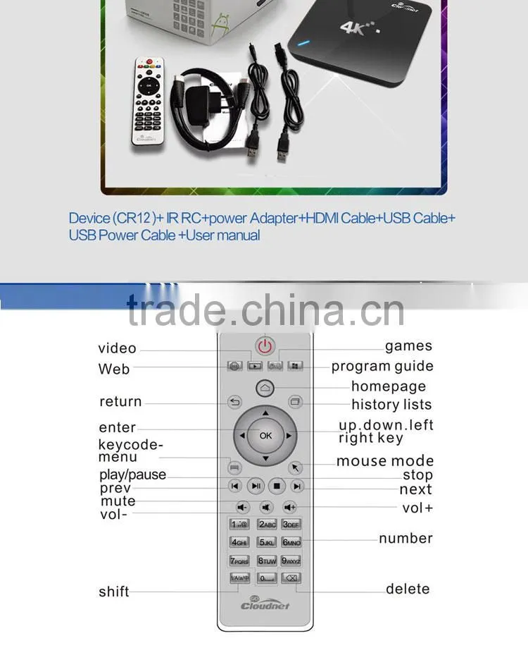2016 Real Manufature for RK3288 Ultra Quad-core Android TV Box