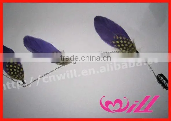 New Hair Accessories Purple Feather Clip In Hair Extension Hair Accessories