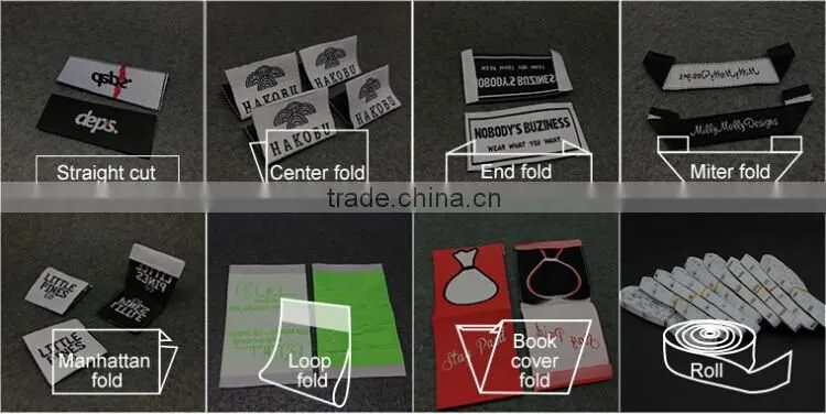 Cheap high density laser cut damask printed clothing label