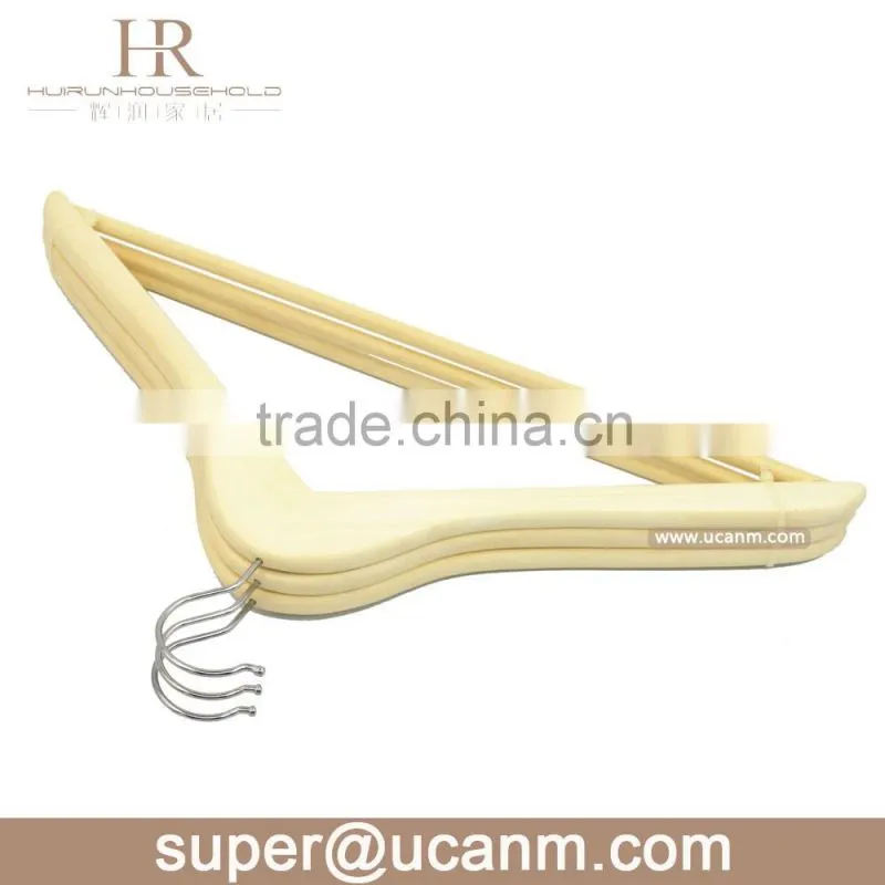 HRW-3001N A Grade without paint wood cheap clothes hanger for suit shirt