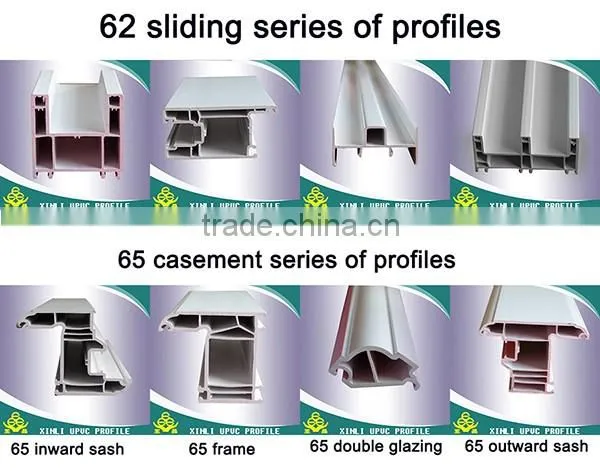 UPVC profile windows, pvc sliding window