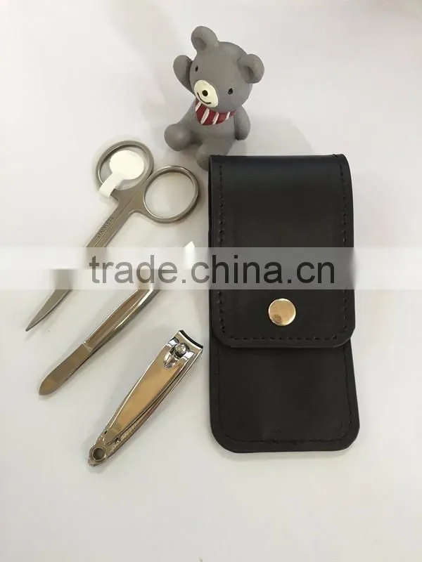 Portable 3 pcs in 1 folding manicure set