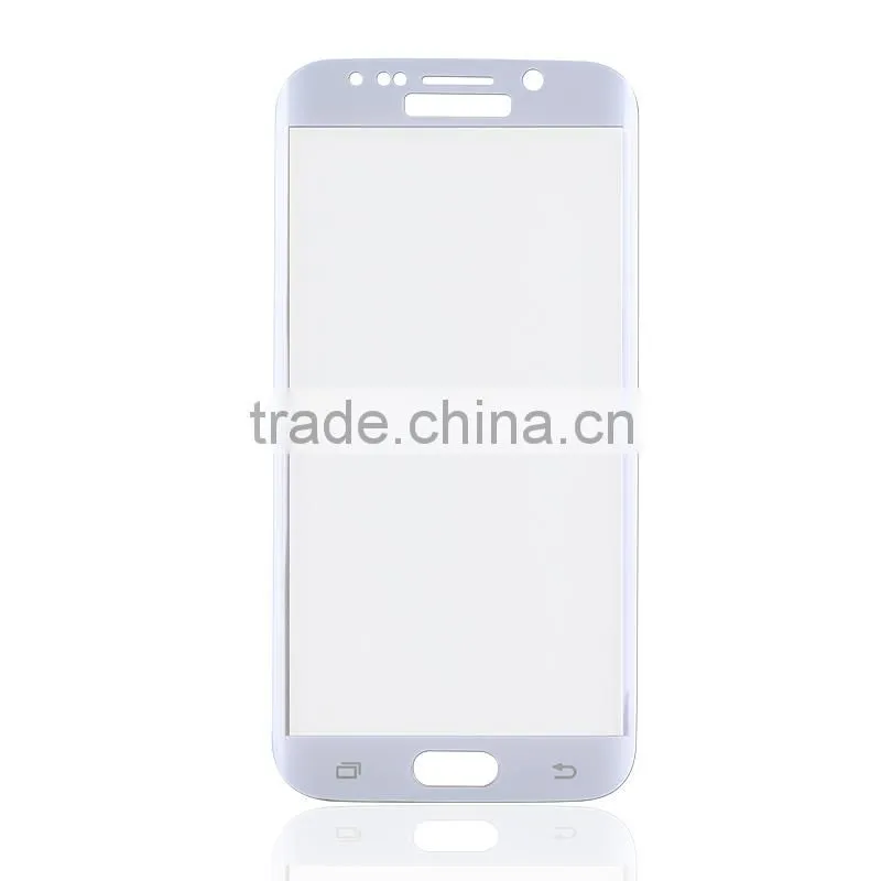 factory price colorful full cover 9h tempered glass screen protector for Samsung galaxy s6 edge plus