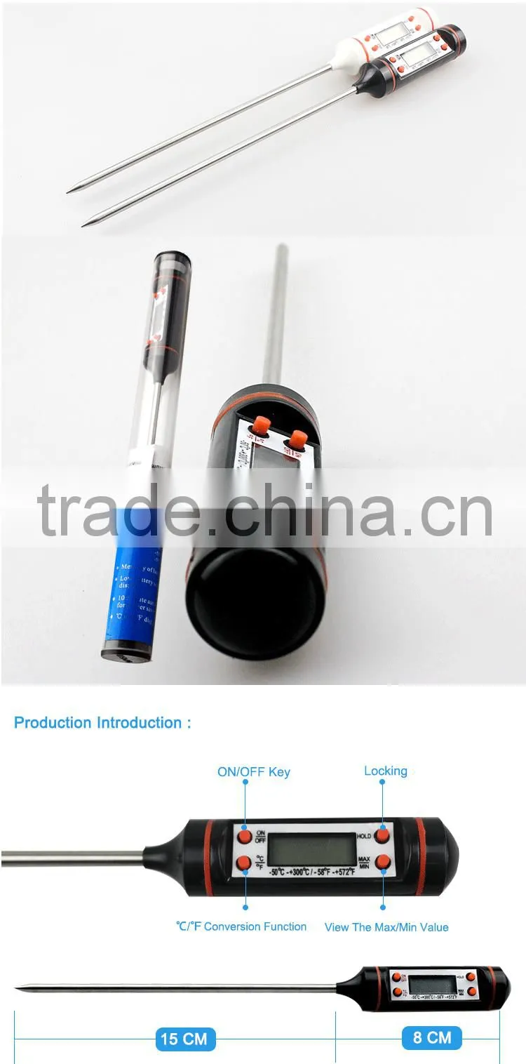 Household Black BBQ Thermometer