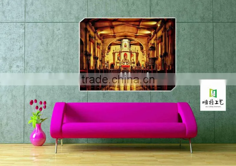 Gold church design photo frame