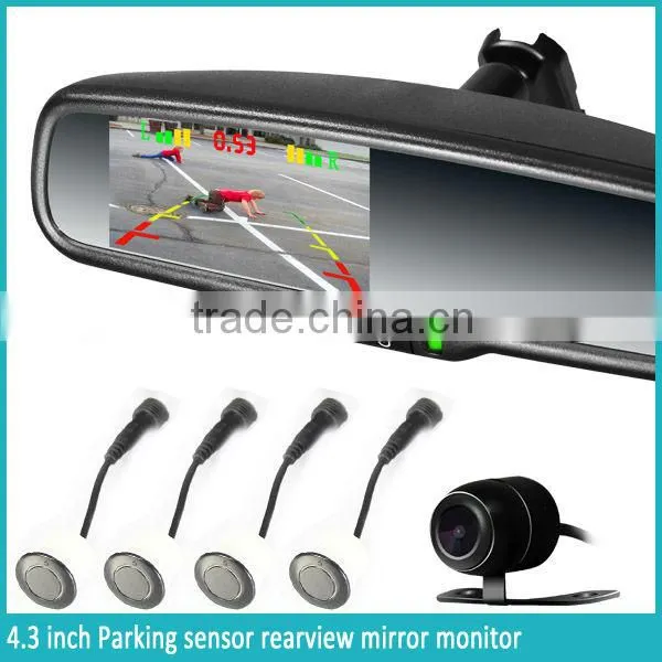 reverse parking sensor rear view mirror germid with back camera display monitor