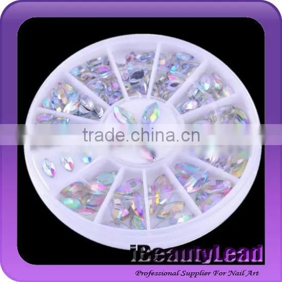Nail marquise rhinestone nail rhinestone AB color nail studs