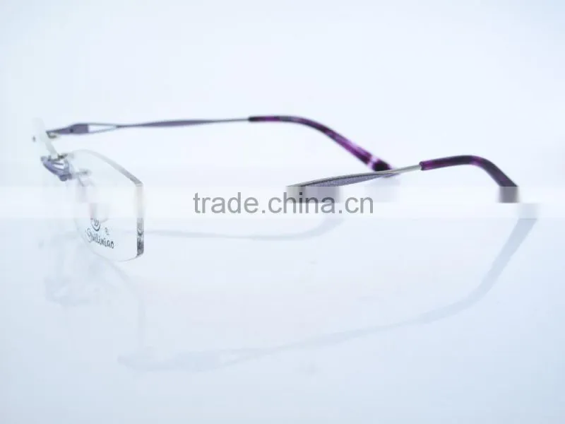 2016 New stylish metal eyeglasses frames full rimless g659