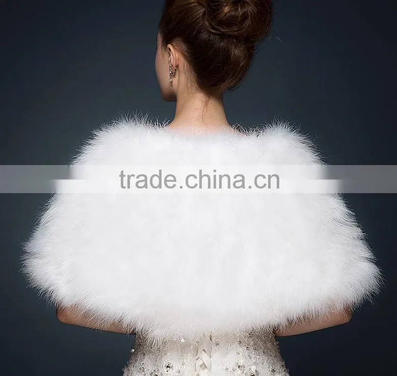 2016 New Style Fashion Real Wedding Turkey Feather Shawl