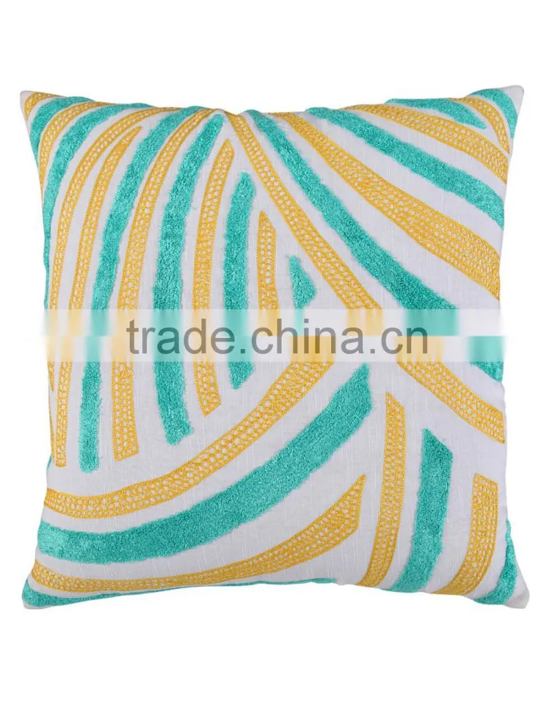 Wholesale Cotton Linen Towel Embroidered Cushion Cover Indian Manufacturer Bulk Order Cushion Covers
