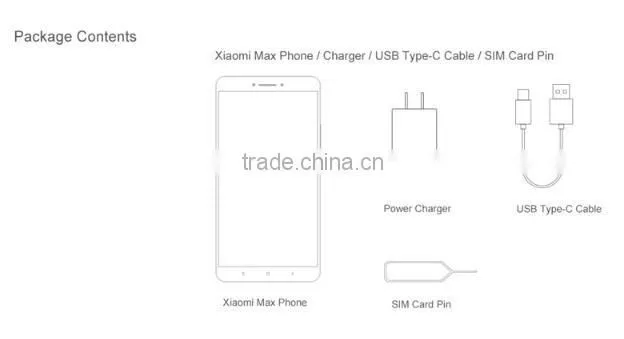 Original Xiaomi Mi Max 6.44" Cell Phone 4G LTE FDD Snapdragon 650 Hexa Core 4850mAh 3G RAM 32G ROM 16.0MP Fingerprint