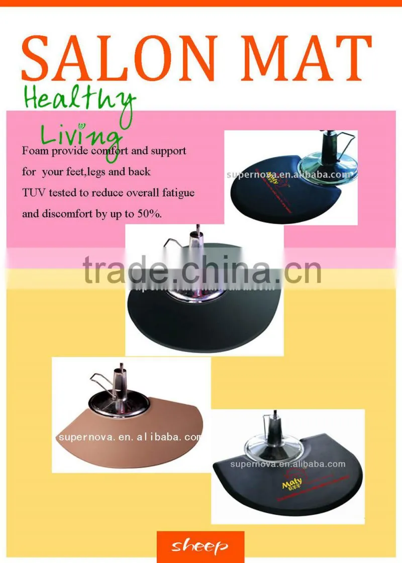 Chair beauty furniture leather anti slip anti fatigue barber salon mat