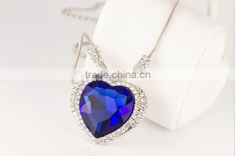 MYLOVE The Heart of the Ocean necklace blue crystal Titanic necklace jewelry MJ-253