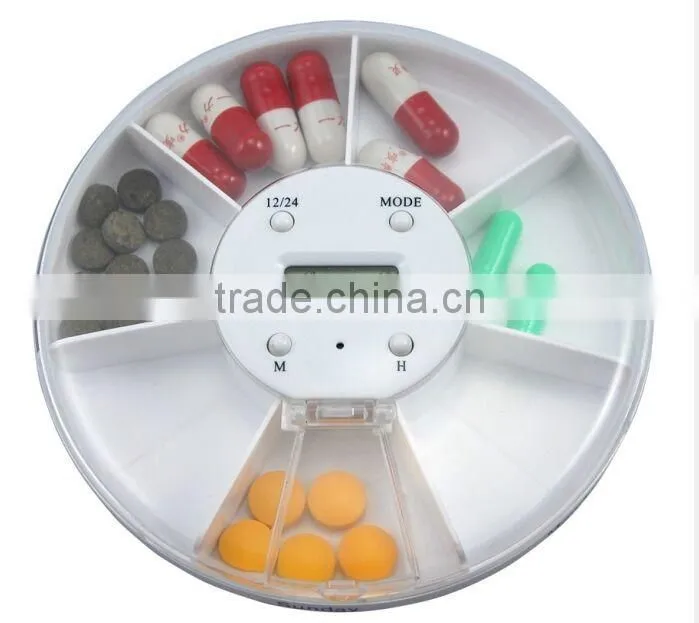 TX2092B Digital 7-Compartments Pill Box Timer withTime & Alarm , Pill Box Timer