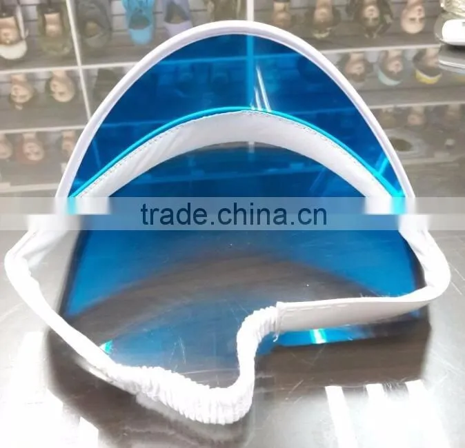 OEM Wholesale Outdoor Plastic PVC Transparent Sun Visor Cap