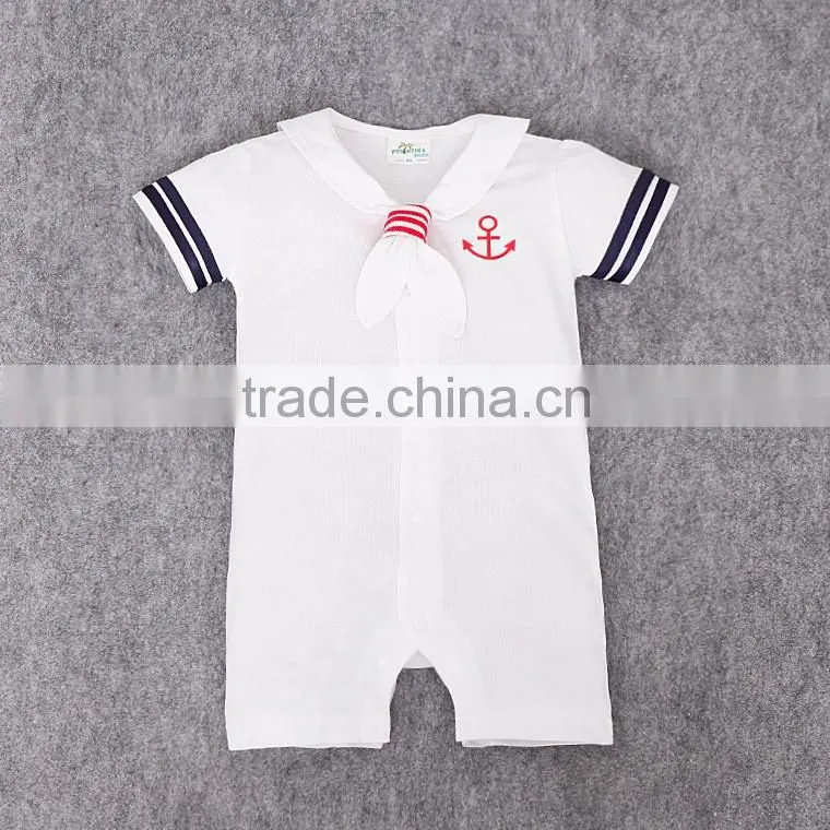 New arrive good quality orange sailor suit lovely cotton girls and boys baby clothes wholesale price
