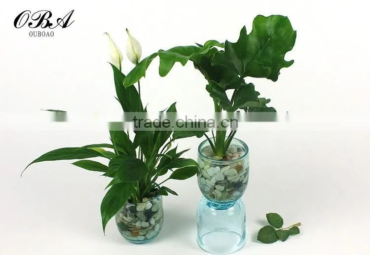 European creative arts small glass cup vase / Handmade Ice crack technology glass flower vase for home decorative