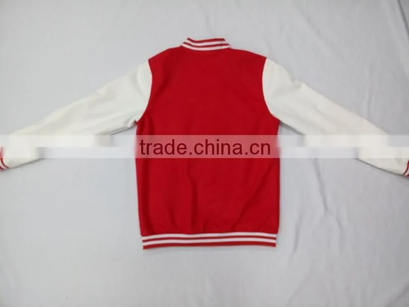 Red Color Custom Baseball Man Jacket Design