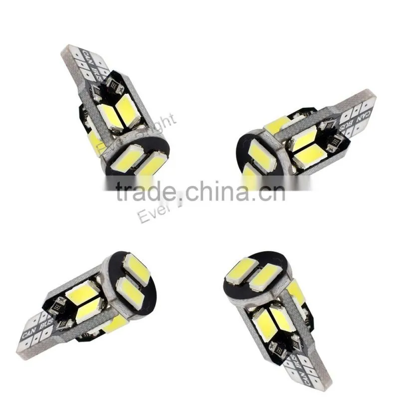 CE,ROSH Car Auto LED T10 194 W5W Canbus 10smd 5630 5730 LED Light Bulb ,led smd t10 canbus