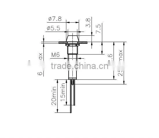 new type 6VDC metal indicator light 6mm electric water heater