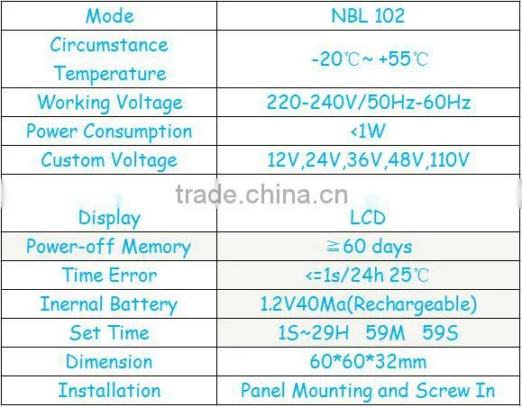 Single And Double Countdown Timer Controller Digital Timer SwitchNBL102